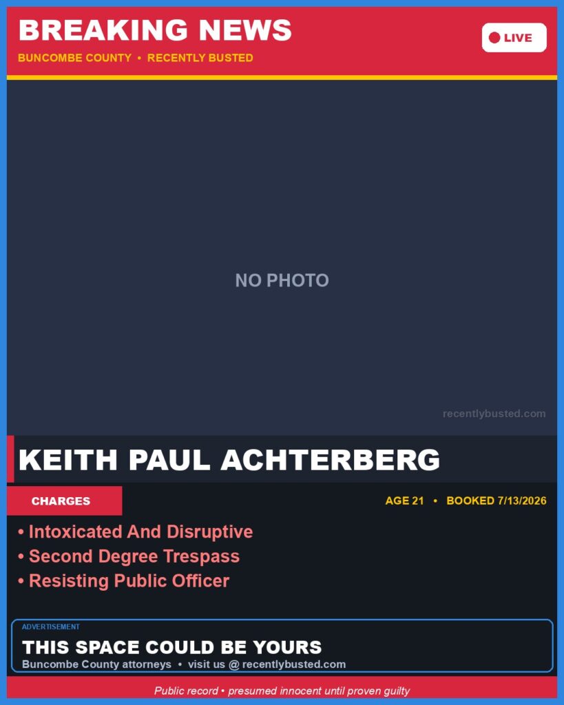 Booking photo of KEITH PAUL ACHTERBERG
