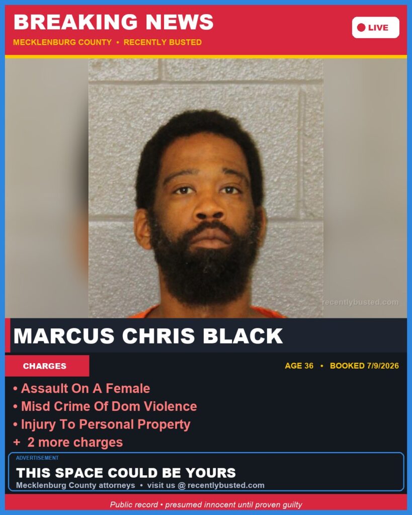 Booking photo of MARCUS CHRIS BLACK