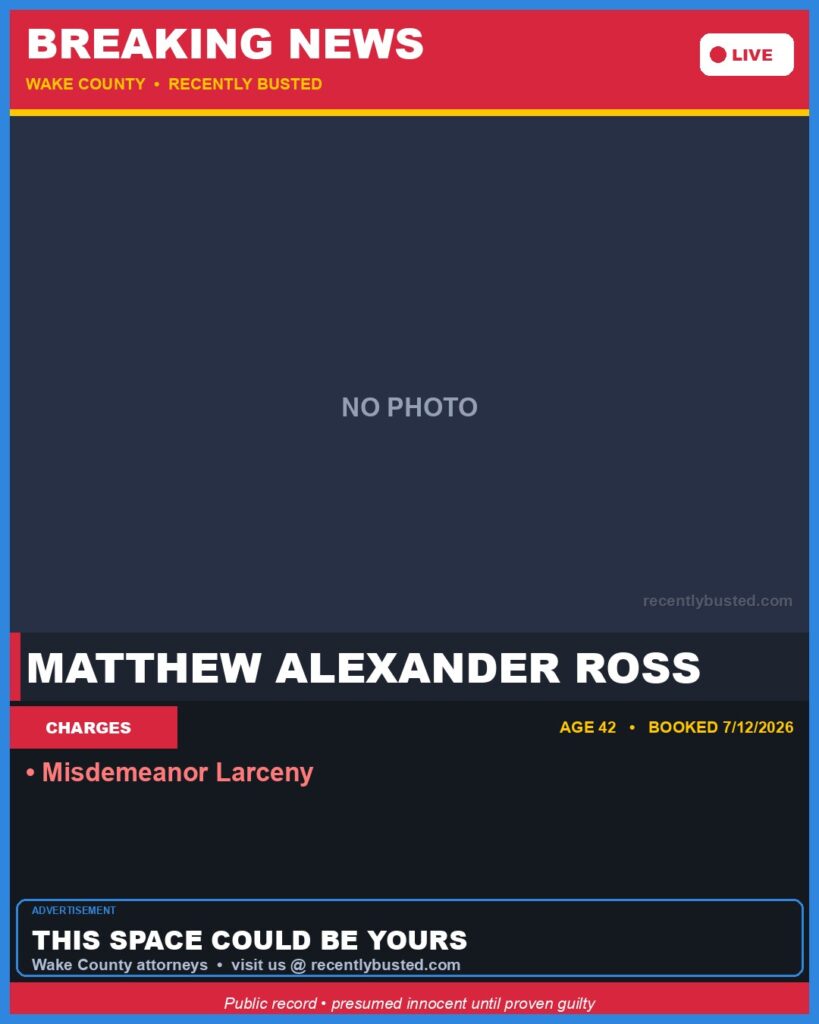 Booking photo of MATTHEW ALEXANDER ROSS