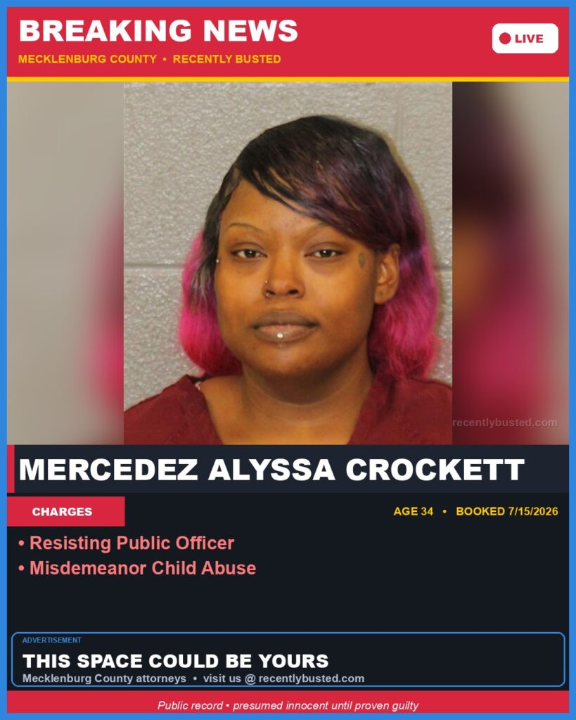 Booking photo of MERCEDEZ ALYSSA CROCKETT