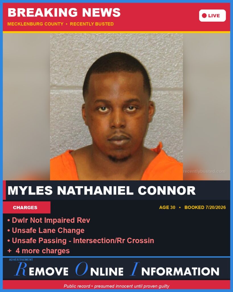 Booking photo of MYLES NATHANIEL CONNOR