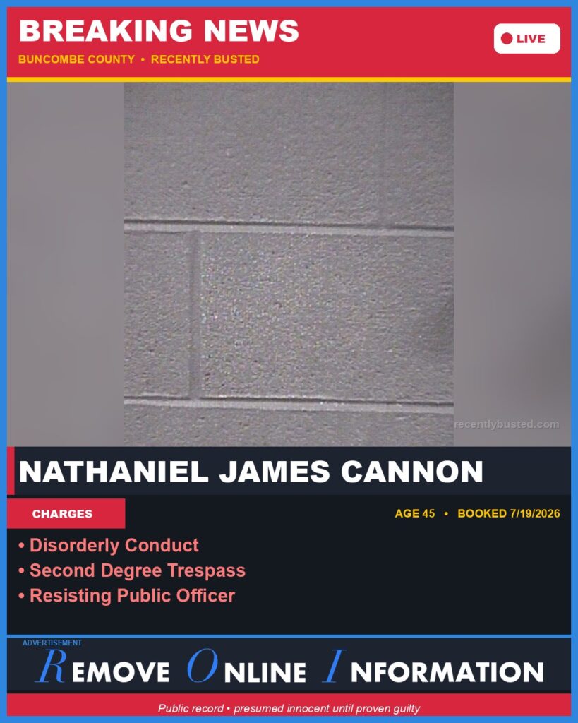 Booking photo of NATHANIEL JAMES CANNON