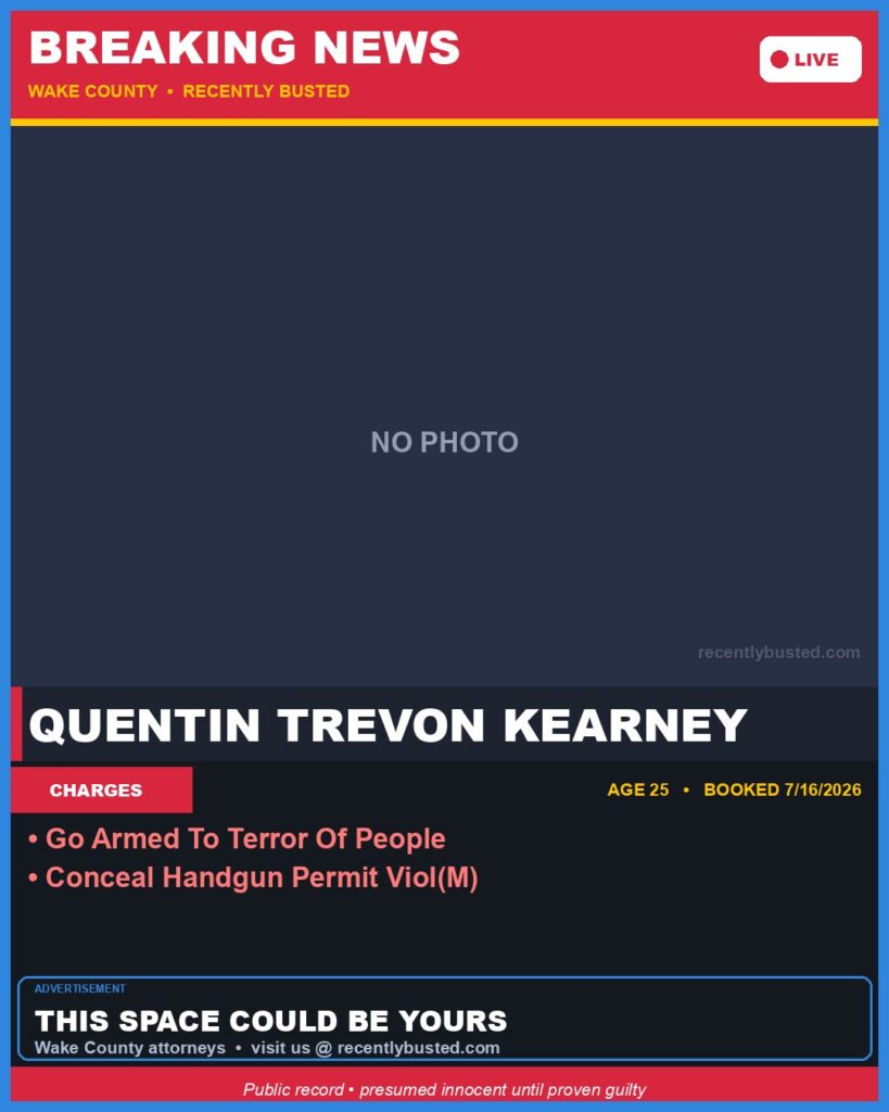Booking photo of QUENTIN TREVON KEARNEY