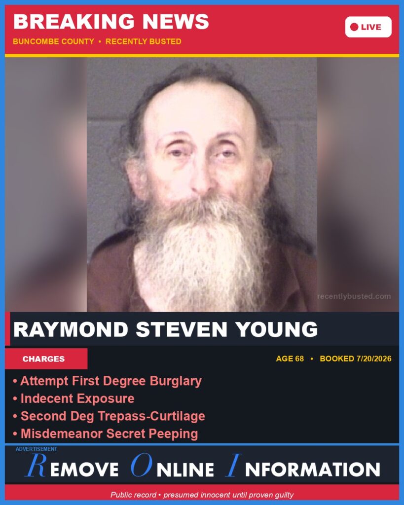 Booking photo of RAYMOND STEVEN YOUNG