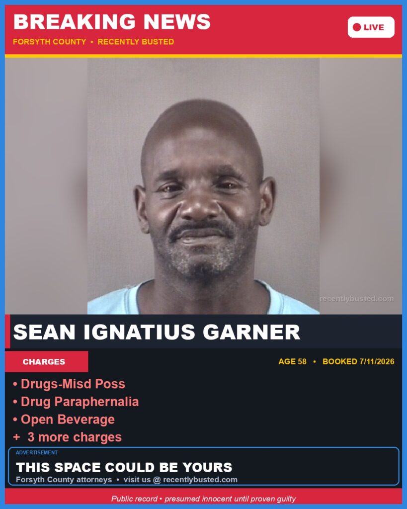 Booking photo of SEAN IGNATIUS GARNER