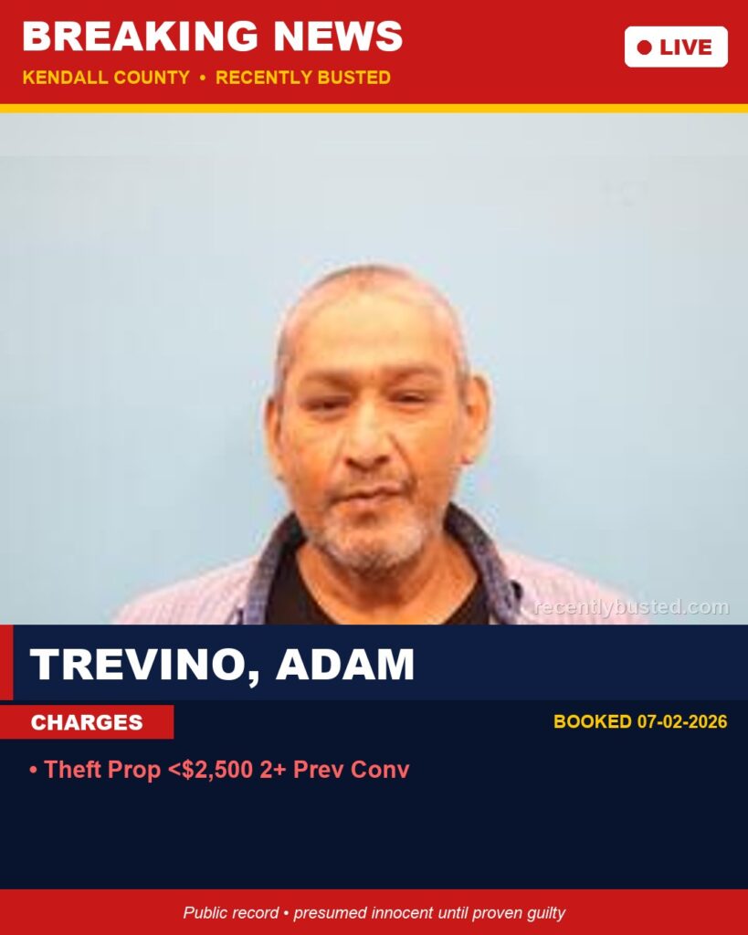 Booking photo of Trevino, Adam