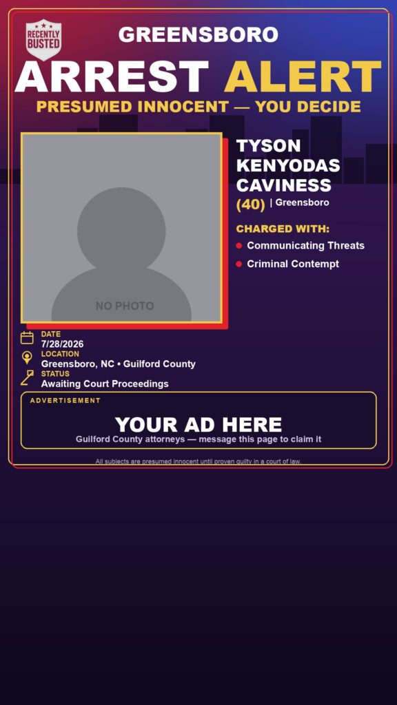 Booking photo of TYSON KENYODAS CAVINESS