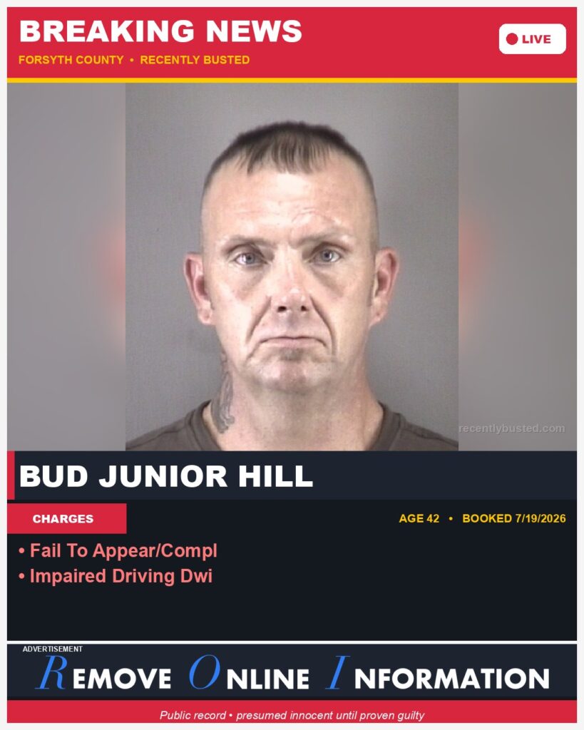 Booking photo of BUD JUNIOR HILL
