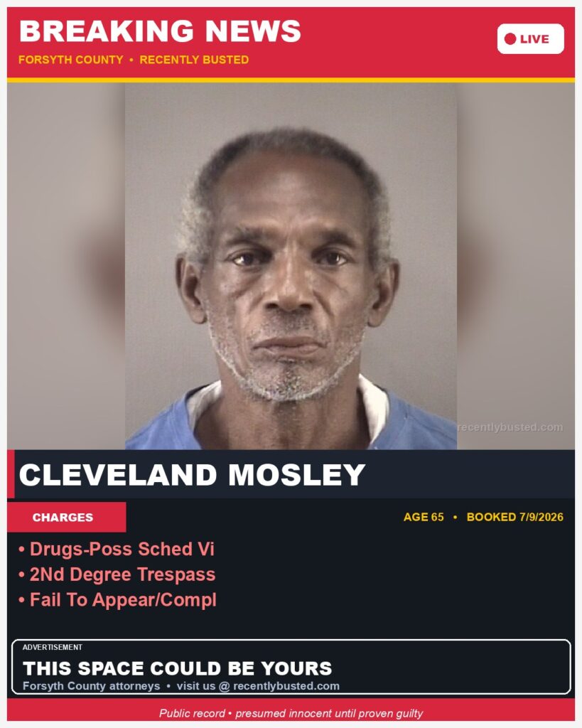 Booking photo of CLEVELAND MOSLEY