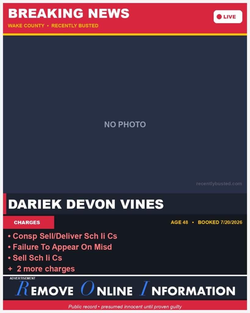 Booking photo of DARIEK DEVON VINES