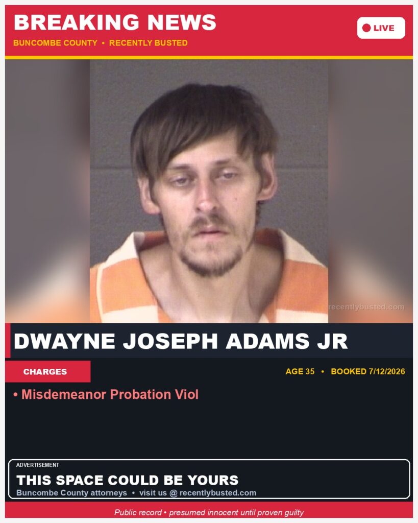 Booking photo of DWAYNE JOSEPH ADAMS JR