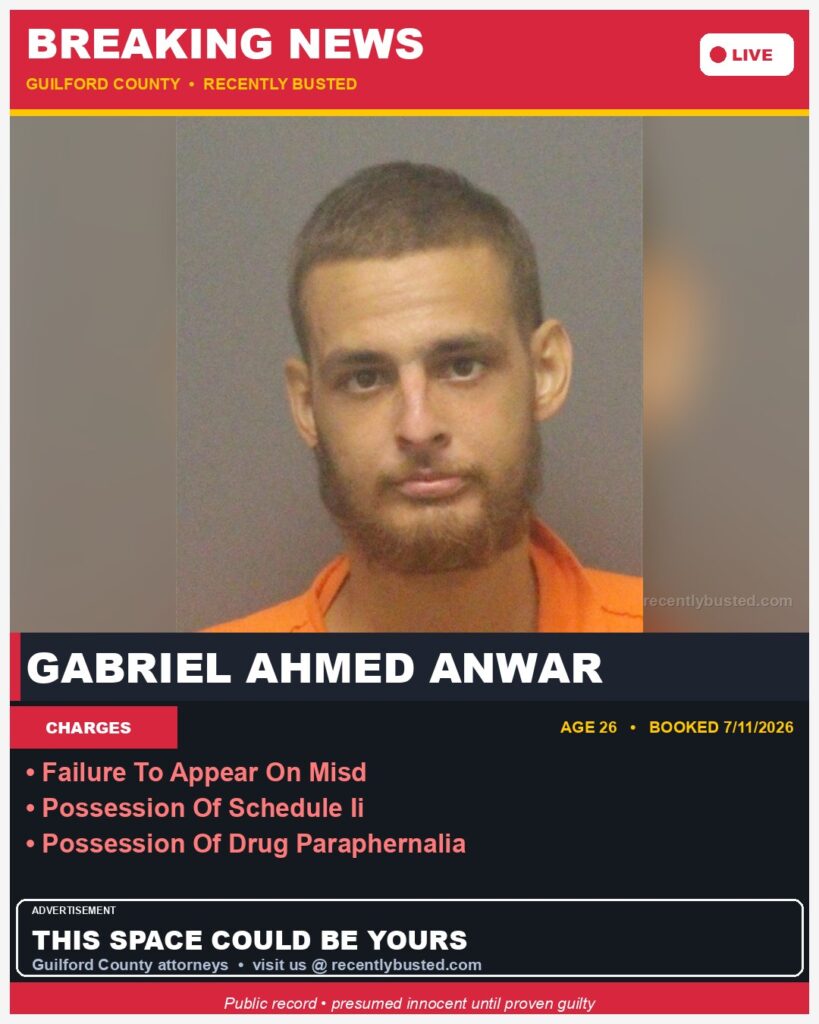Booking photo of GABRIEL AHMED ANWAR
