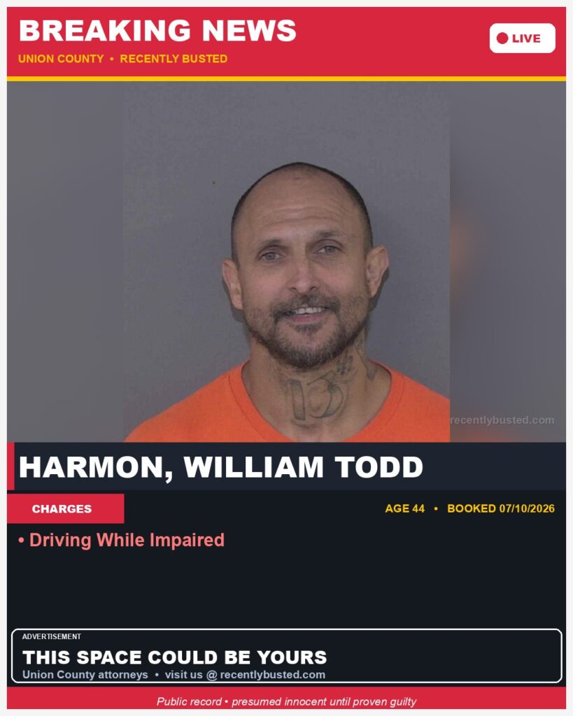 Booking photo of HARMON, WILLIAM TODD