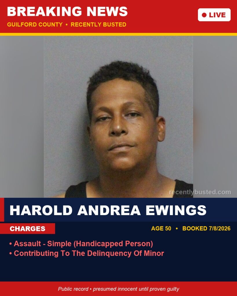 Booking photo of HAROLD ANDREA EWINGS