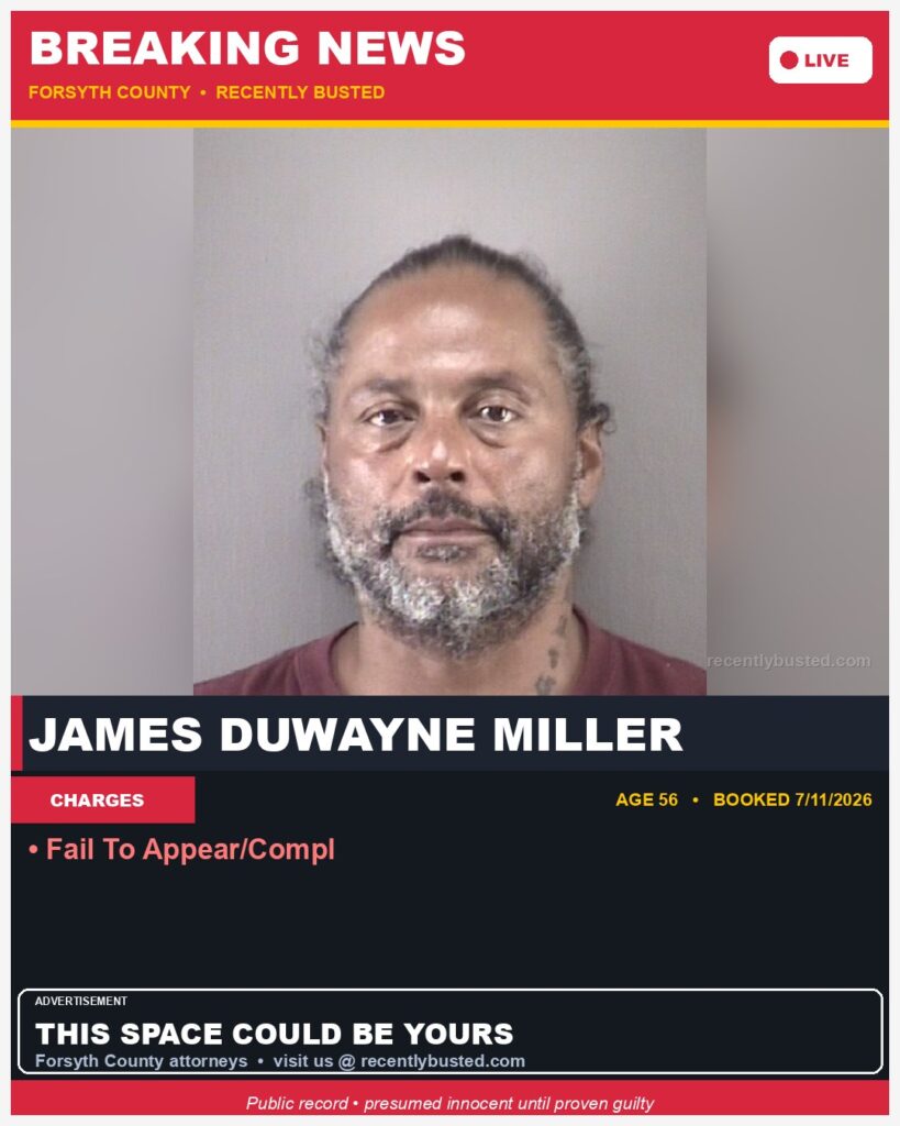 Booking photo of JAMES DUWAYNE MILLER