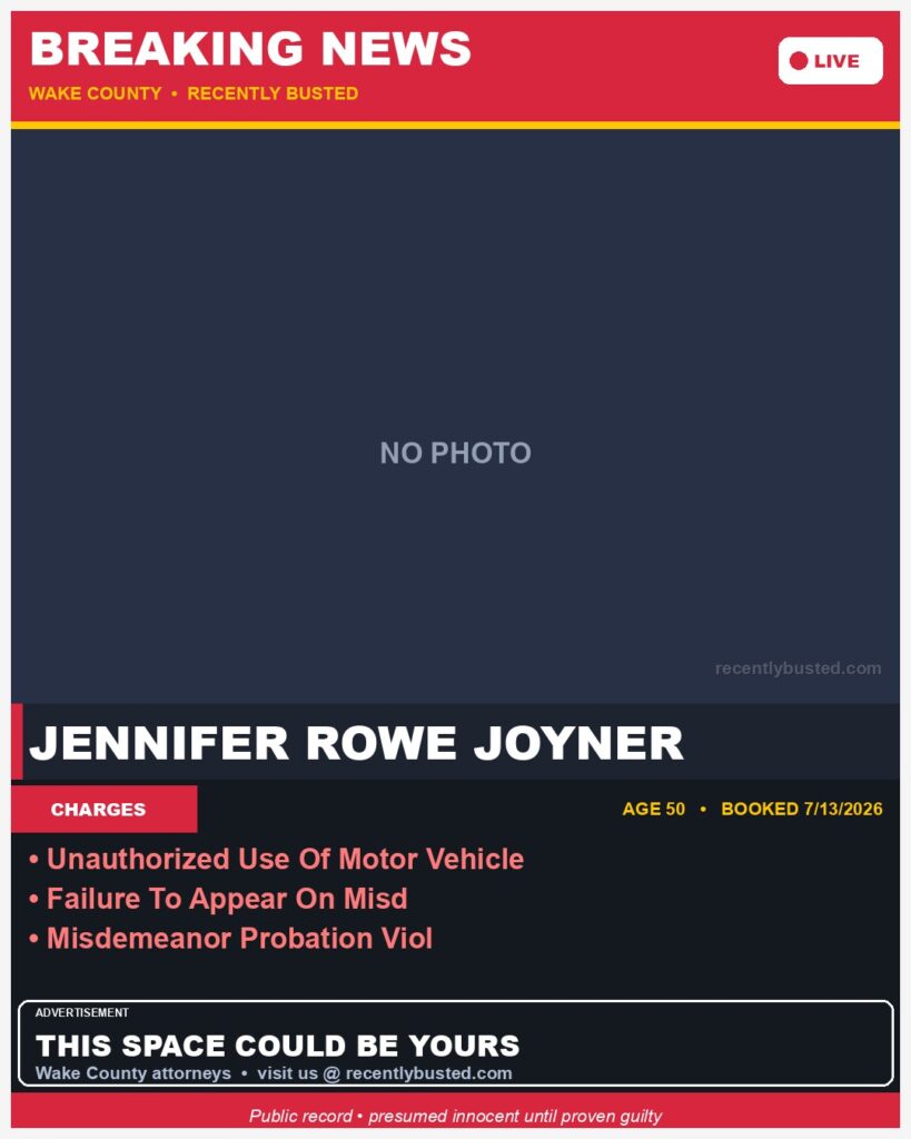 Booking photo of JENNIFER ROWE JOYNER