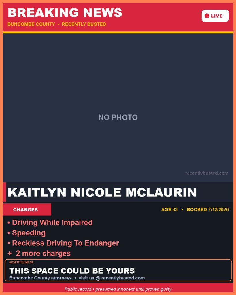Booking photo of KAITLYN NICOLE MCLAURIN