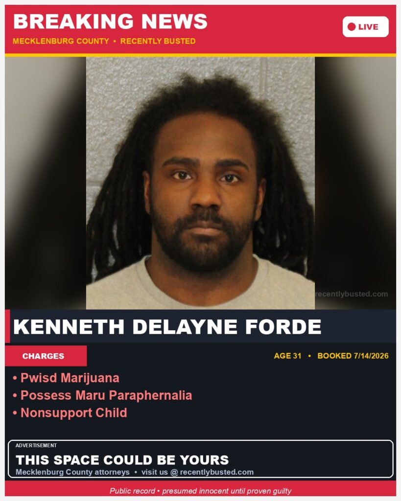 Booking photo of KENNETH DELAYNE FORDE