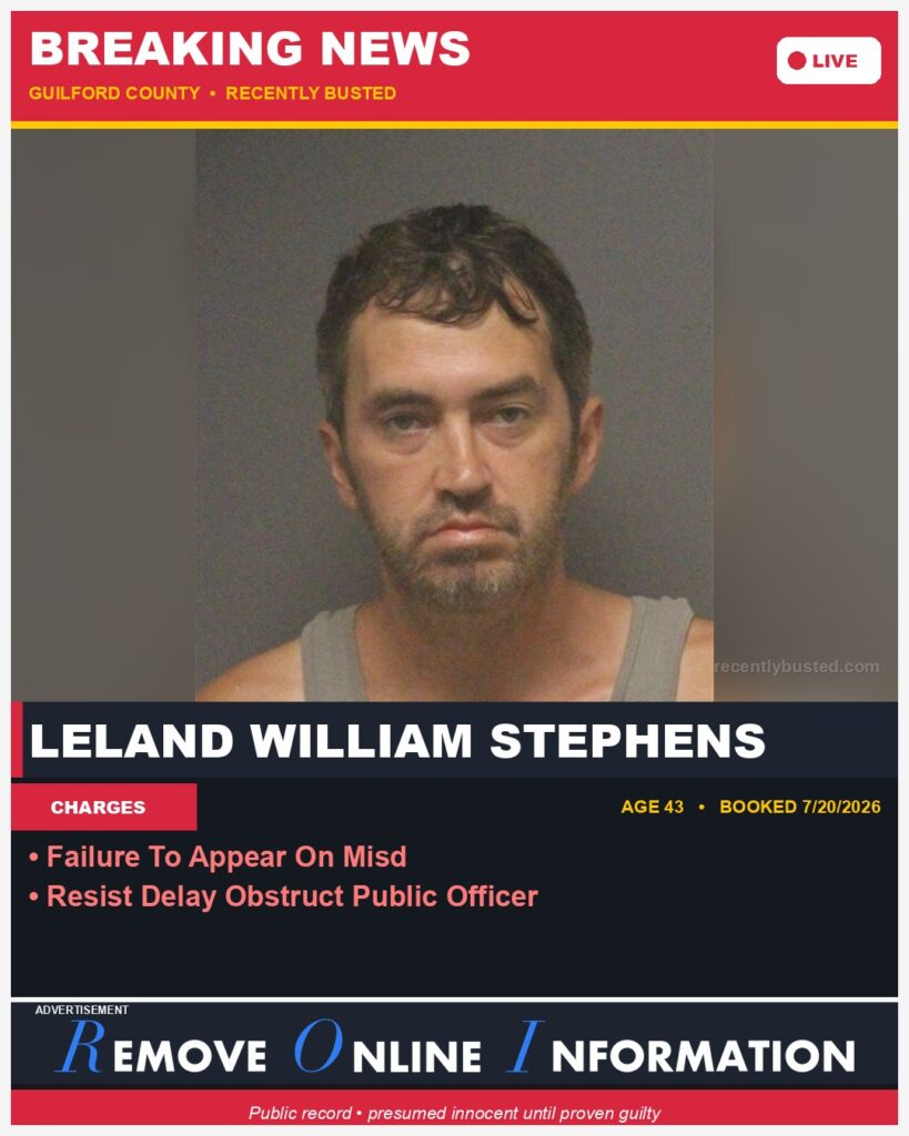 Booking photo of LELAND WILLIAM STEPHENS