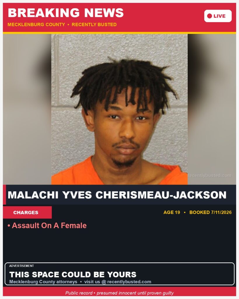 Booking photo of MALACHI YVES CHERISMEAU-JACKSON