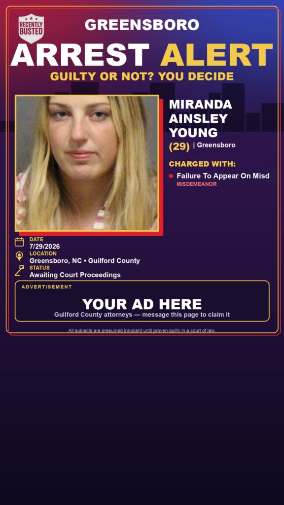 Booking photo of MIRANDA AINSLEY YOUNG