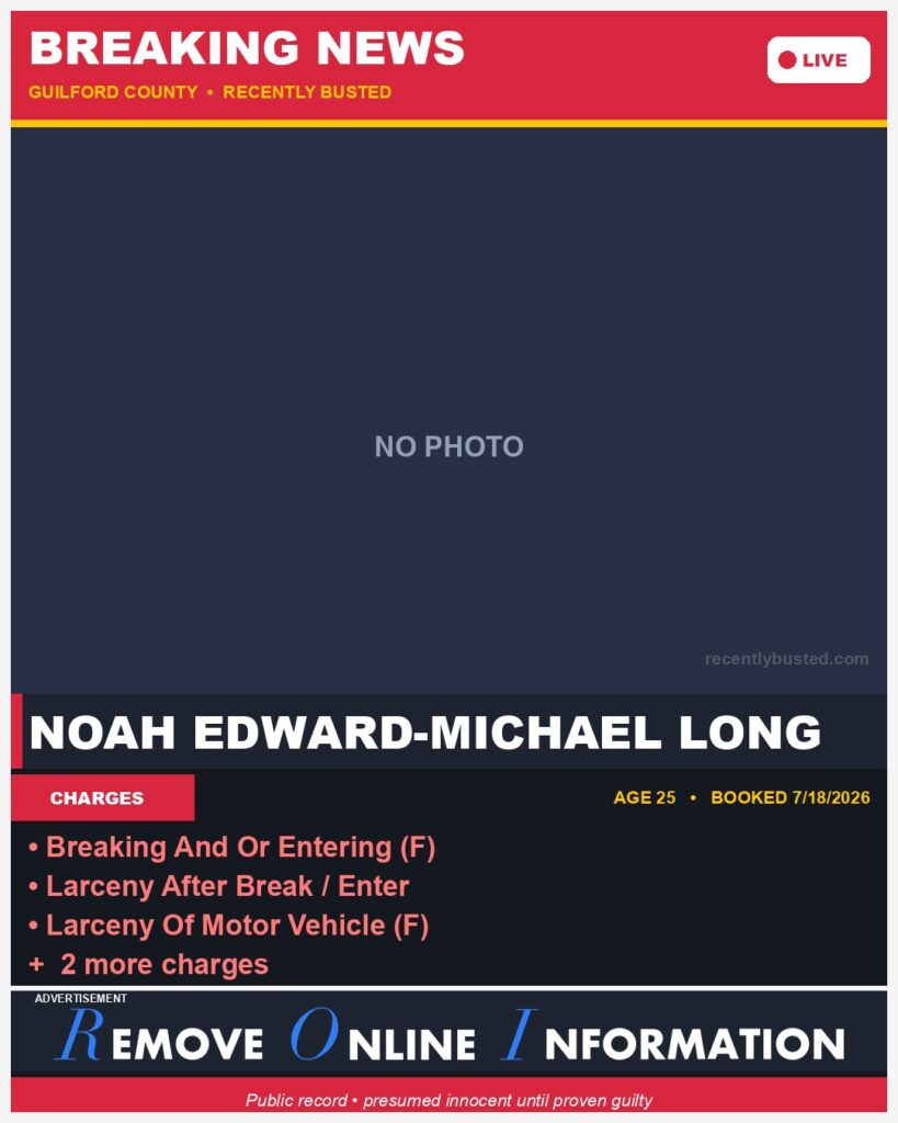Booking photo of NOAH EDWARD-MICHAEL LONG