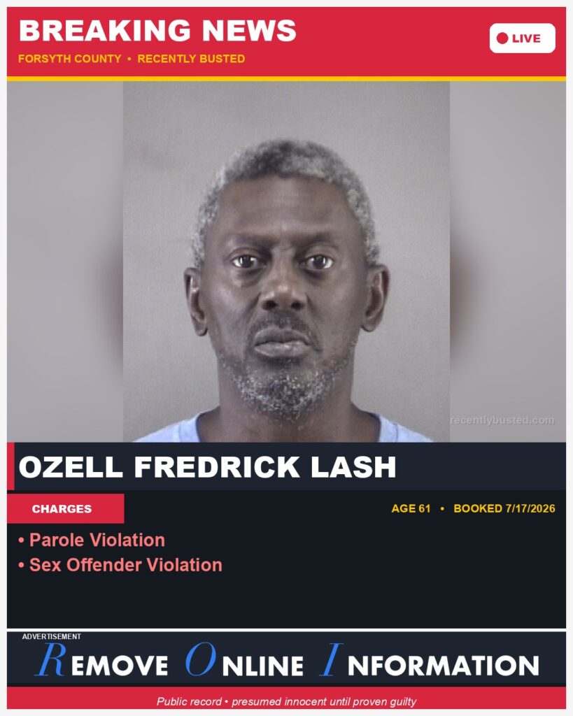 Booking photo of OZELL FREDRICK LASH