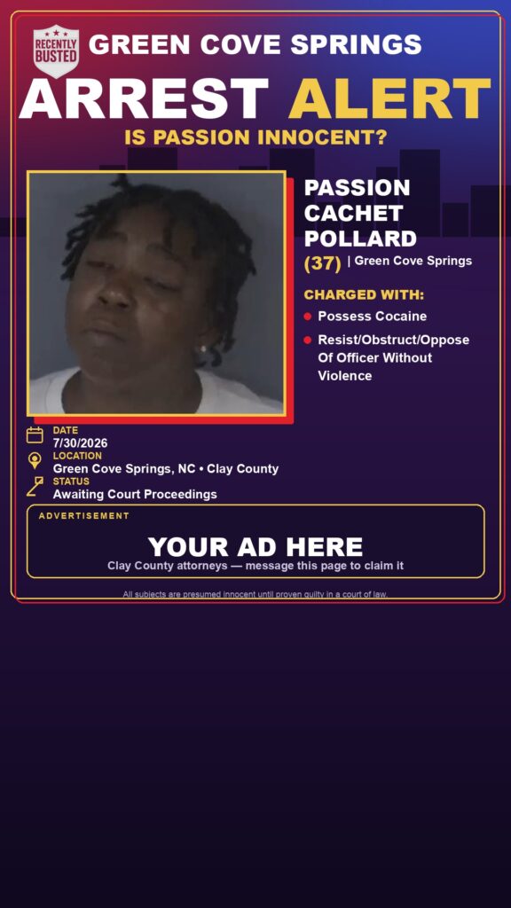 Arrest report - PASSION CACHET POLLARD