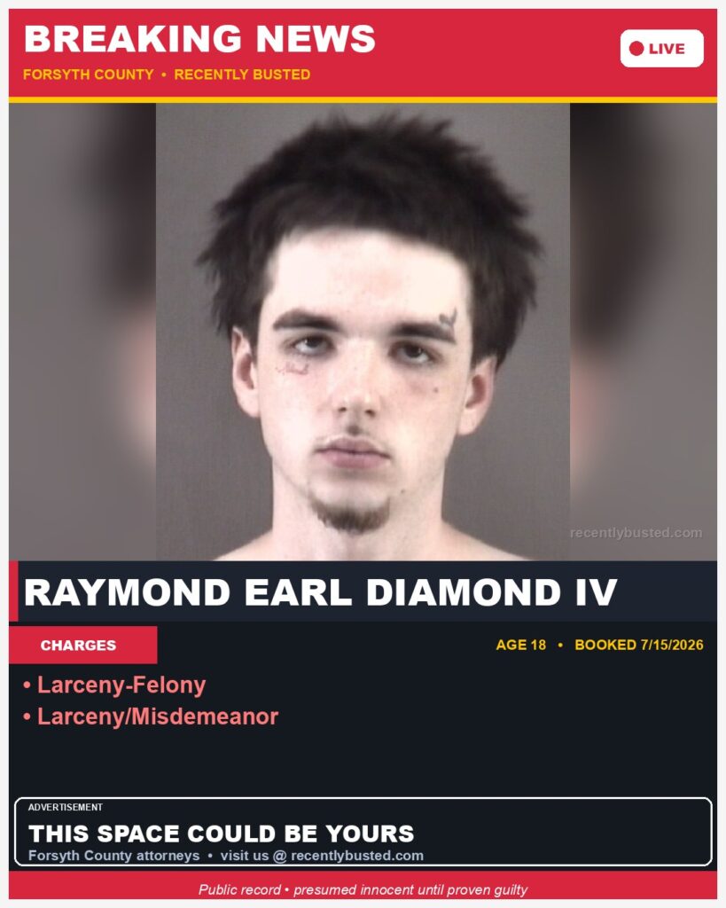 Booking photo of RAYMOND EARL DIAMOND IV