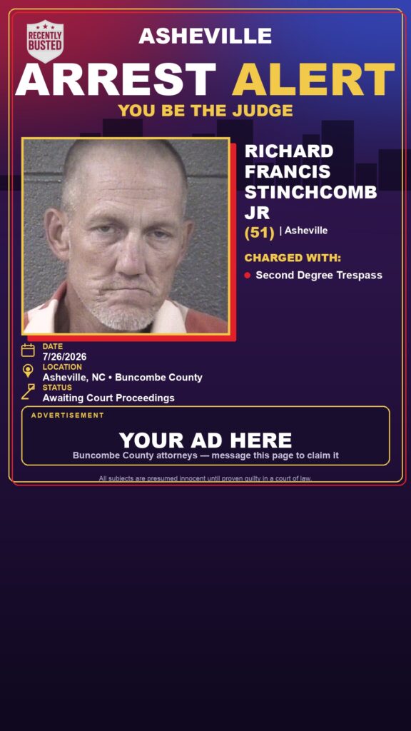 Booking photo of RICHARD FRANCIS STINCHCOMB JR