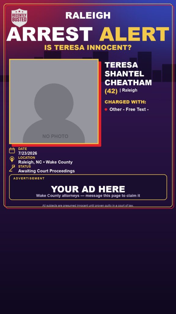 Booking photo of TERESA SHANTEL CHEATHAM