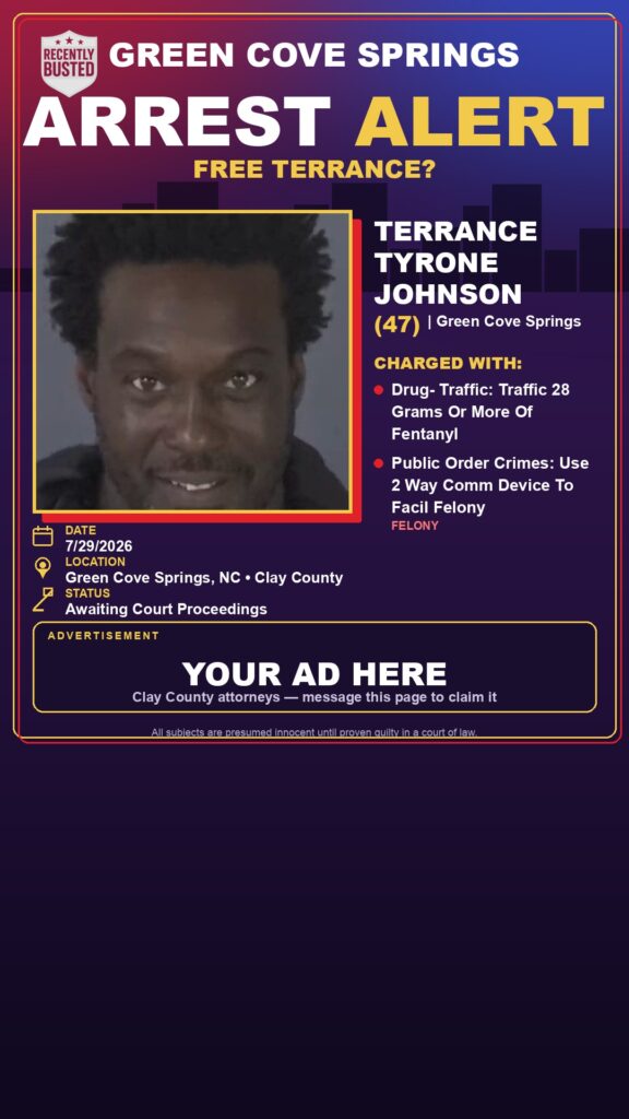 Arrest report - TERRANCE TYRONE JOHNSON