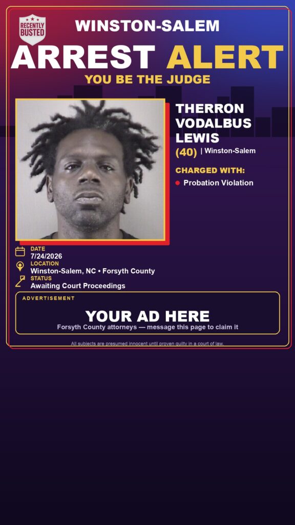 Booking photo of THERRON VODALBUS LEWIS