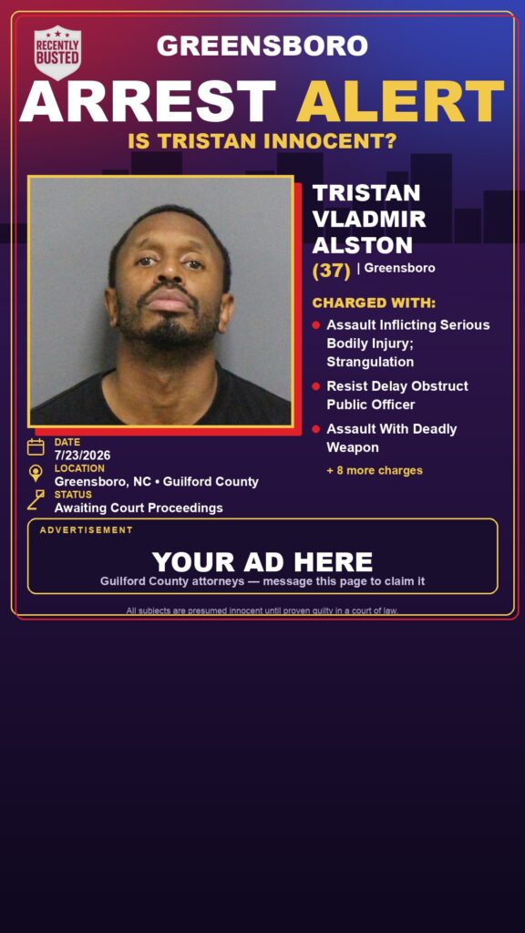 Booking photo of TRISTAN VLADMIR ALSTON