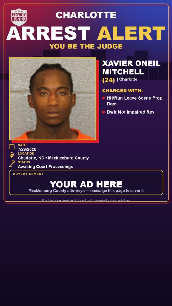Arrest report - XAVIER ONEIL MITCHELL