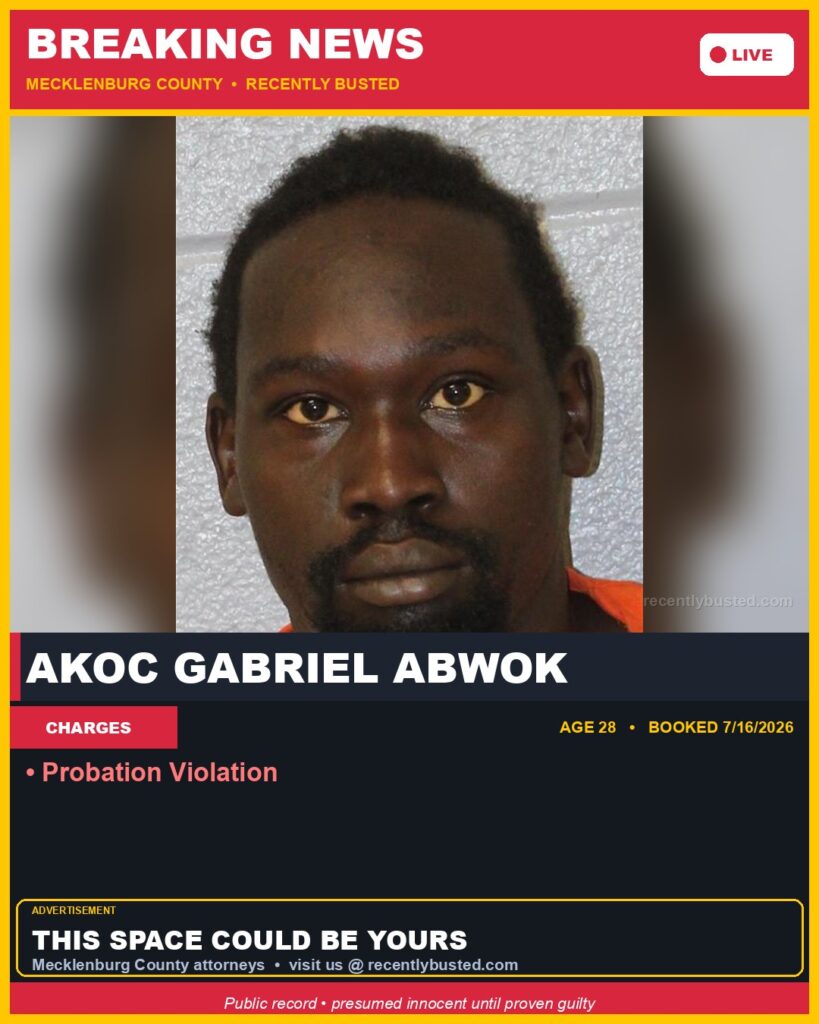 Booking photo of AKOC GABRIEL ABWOK
