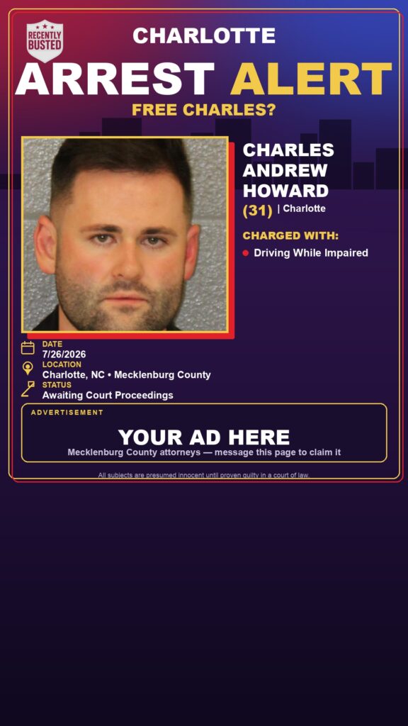 Booking photo of CHARLES ANDREW HOWARD