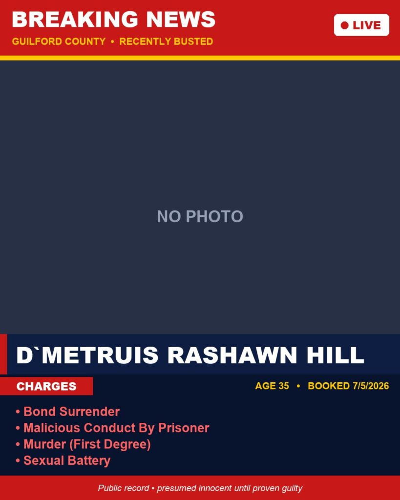 Booking photo of D`METRUIS RASHAWN HILL