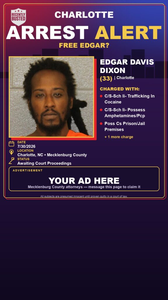 Arrest report - EDGAR DAVIS DIXON