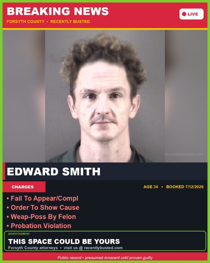 Booking photo of EDWARD SMITH
