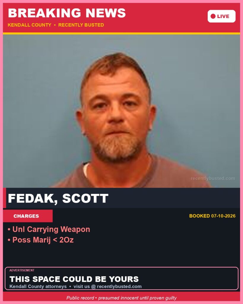 Booking photo of Fedak, Scott