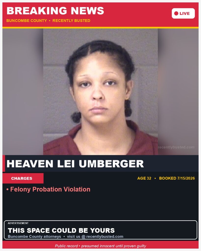 Booking photo of HEAVEN LEI UMBERGER