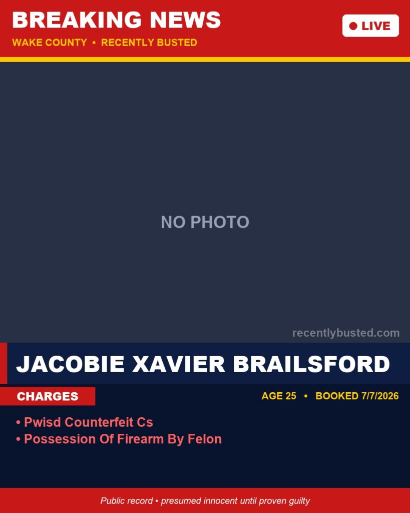 Booking photo of JACOBIE XAVIER BRAILSFORD