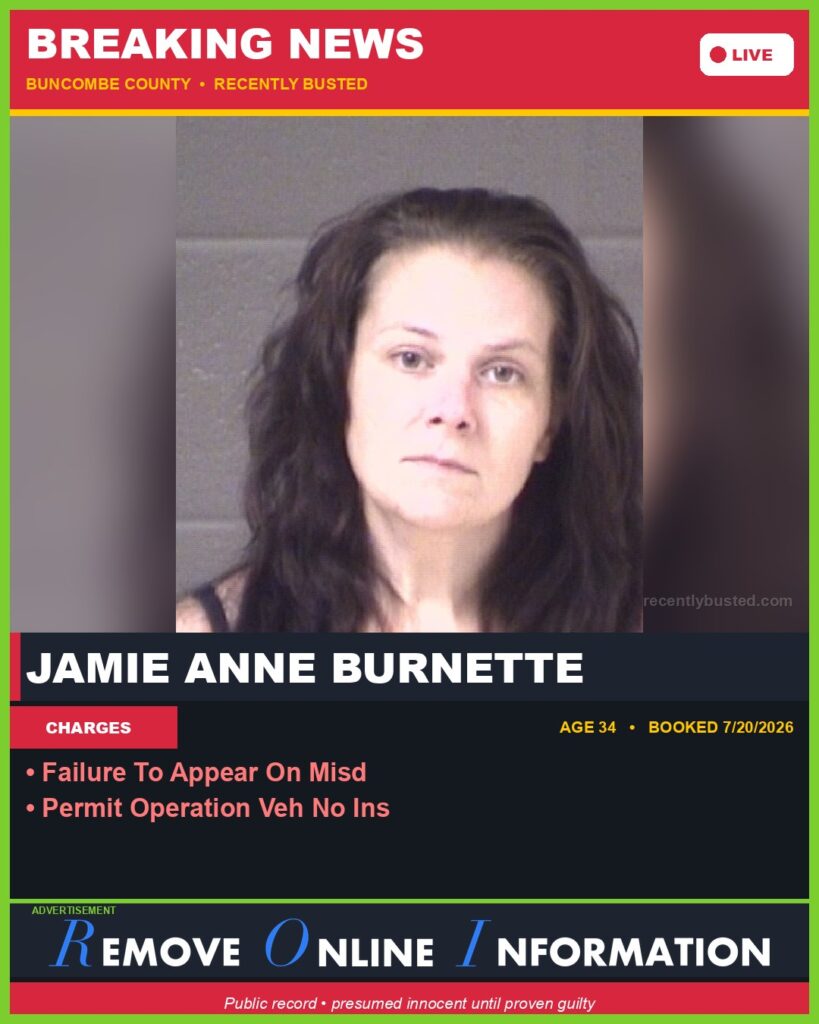 Booking photo of JAMIE ANNE BURNETTE