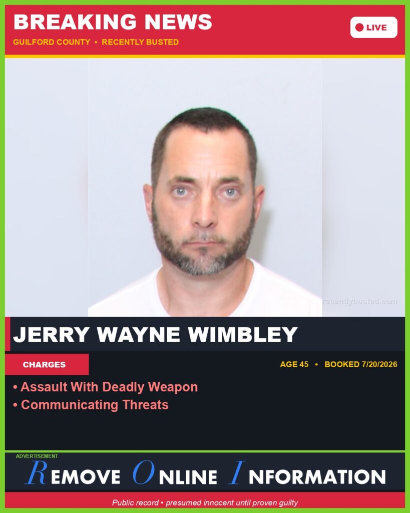 Booking photo of JERRY WAYNE WIMBLEY