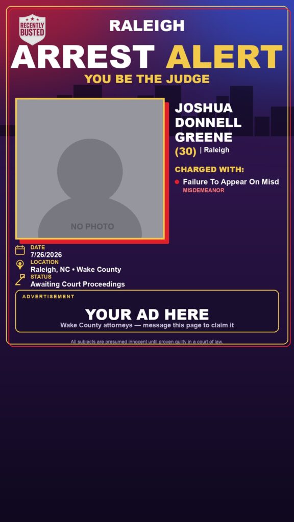 Booking photo of JOSHUA DONNELL GREENE