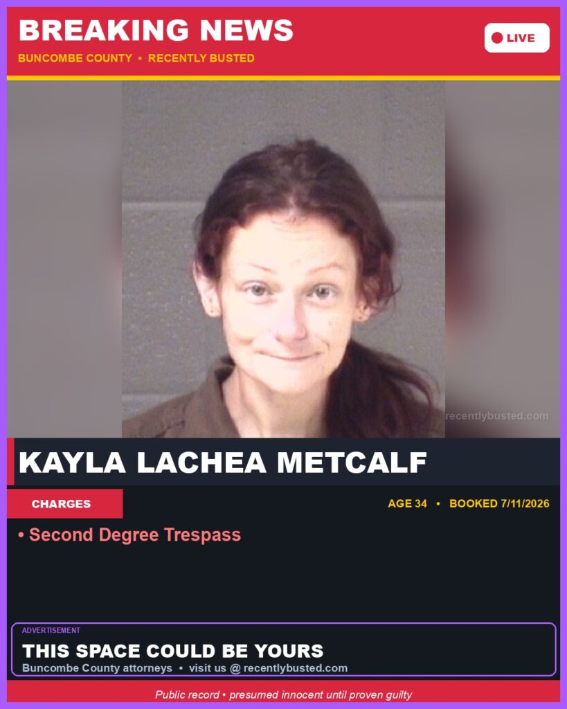 Booking photo of KAYLA LACHEA METCALF