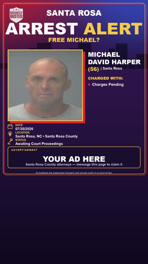 Booking photo of Michael David Harper