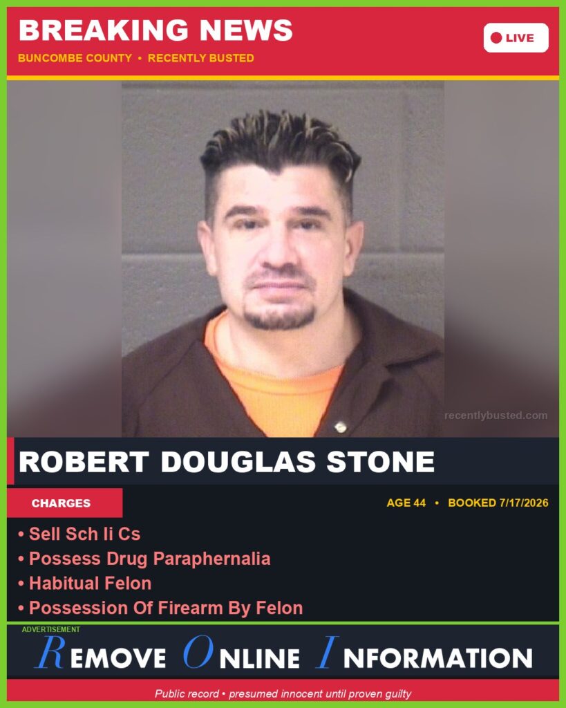 Booking photo of ROBERT DOUGLAS STONE