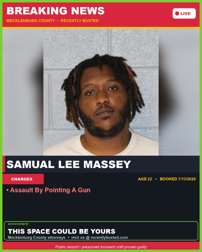 Booking photo of SAMUAL LEE MASSEY